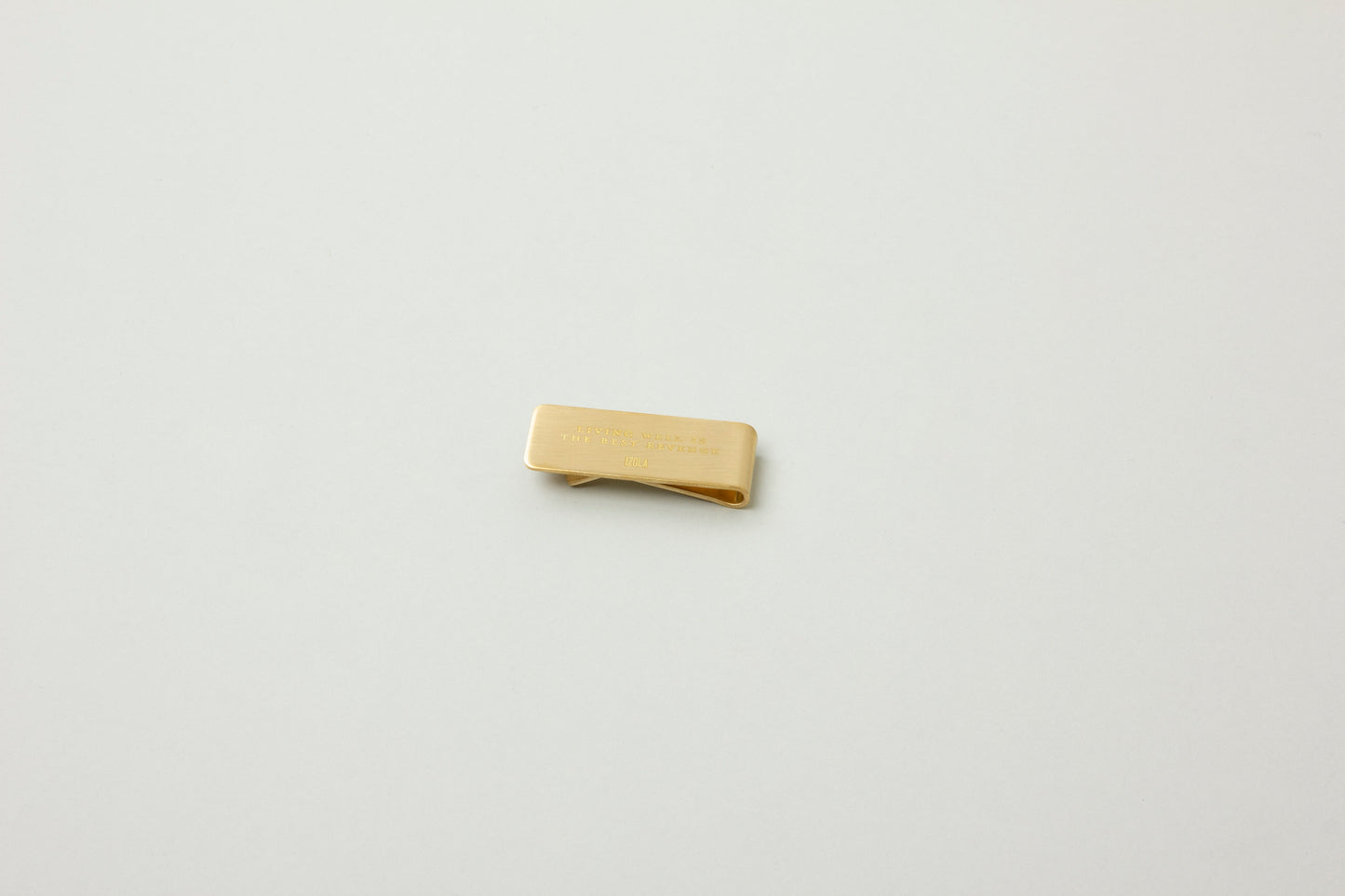 Brass Money Clip - Living Well