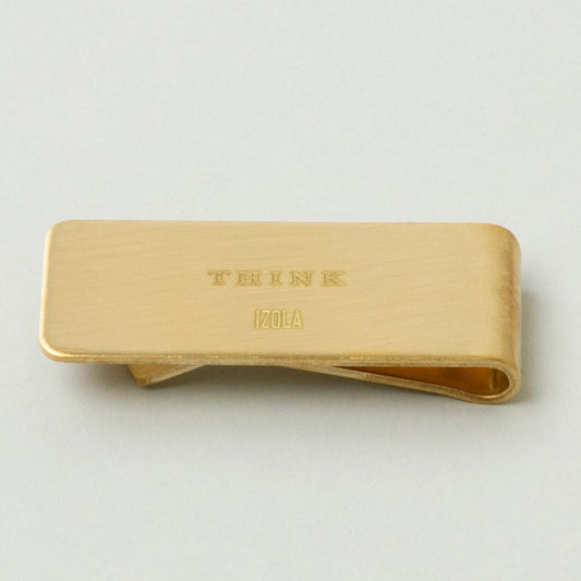 Brass Money Clip - Think