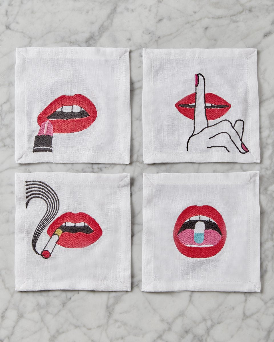 Lips Cocktail Napkins