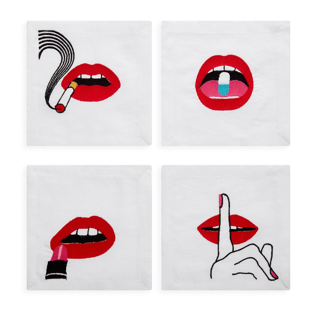 Lips Cocktail Napkins